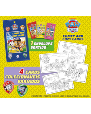 PATRULHA CANINA - COMFY AND 4 CARDS PARA COLORIR E COLECIONAR