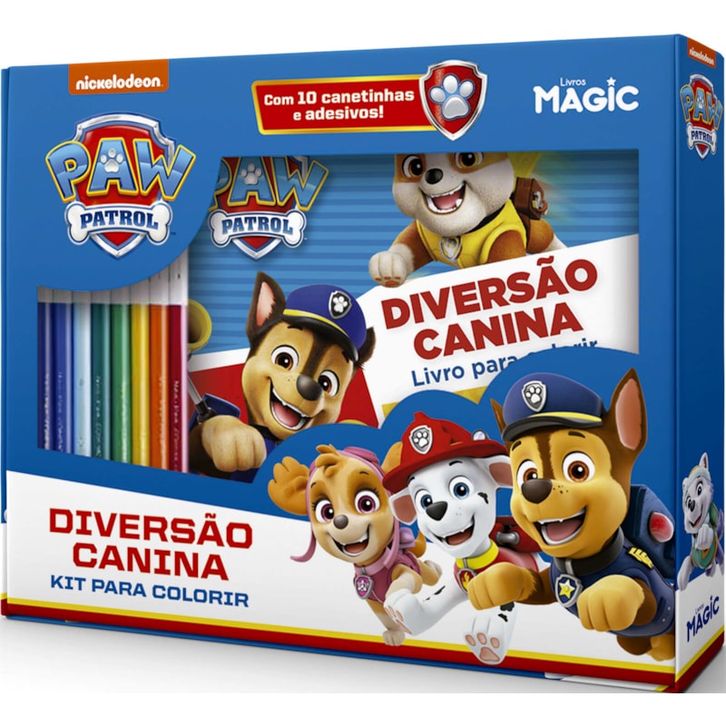 PATRULHA CANINA - DIVERSÃO CANINA KIT PARA COLORIR