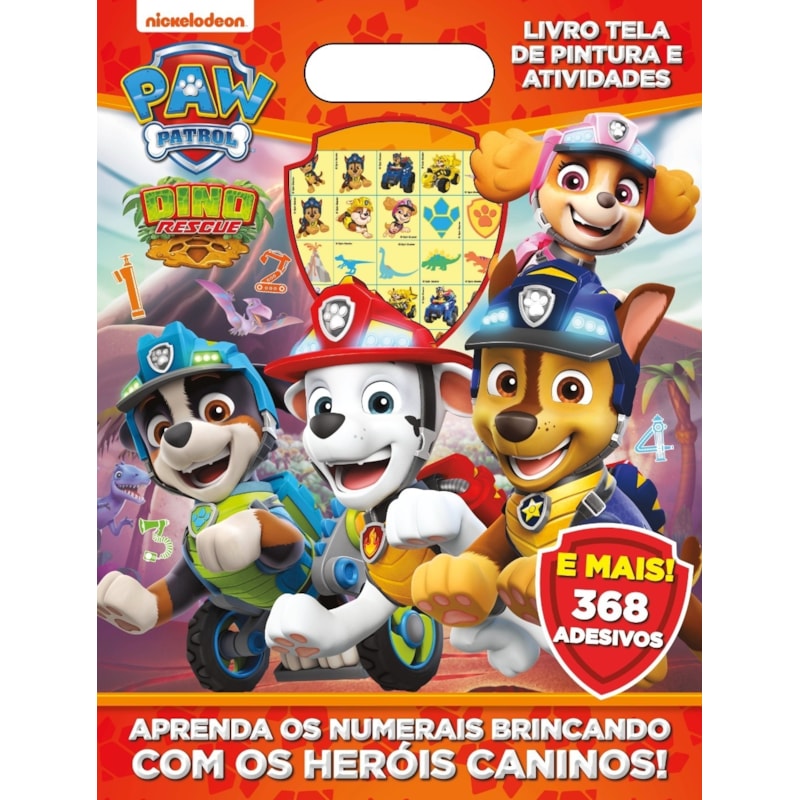 PATRULHA CANINA LIVRO TELA DE PINTURA E ATIVIDADES