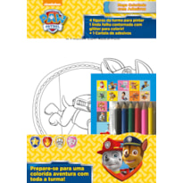PATRULHA CANINA - MEGA COLORINDO COM ADESIVOS: PREPARE-SE PARA UMA COLORIDA AVENTURA COM TODA A TURMA!