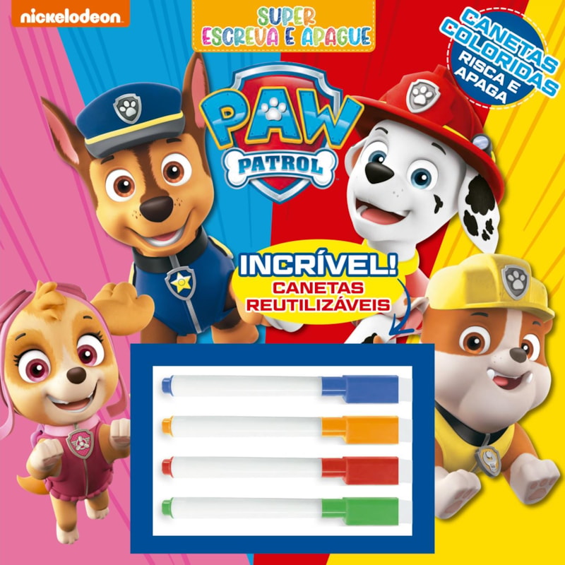 PATRULHA CANINA SUPER ESCREVA E APAGUE
