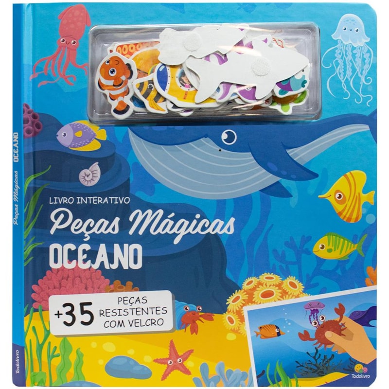 Peças Mágicas - Um livro com velcro: Oceano
