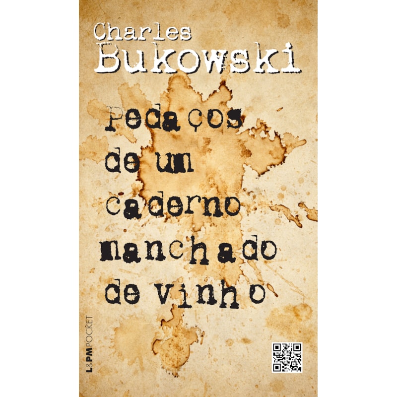 Pedaços de um caderno manchado de vinho