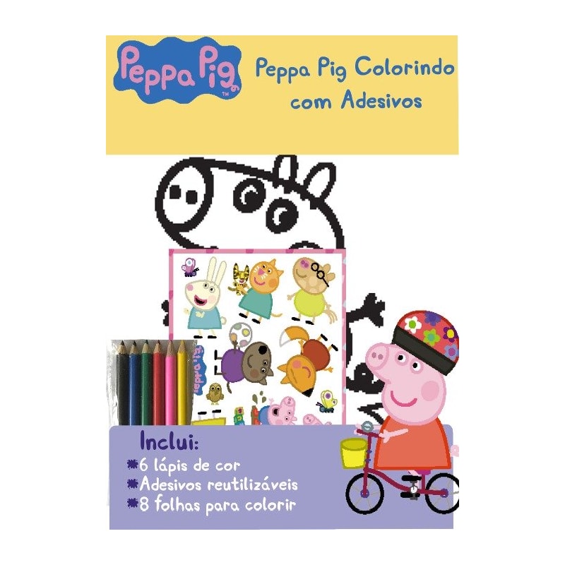 PEPPA PIG COLORINDO COM ADESIVOS 03
