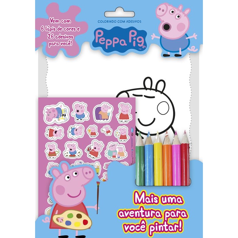 PEPPA PIG - COLORINDO COM ADESIVOS: MAIS UMA AVENTURA PARA VOCÊ PINTAR!