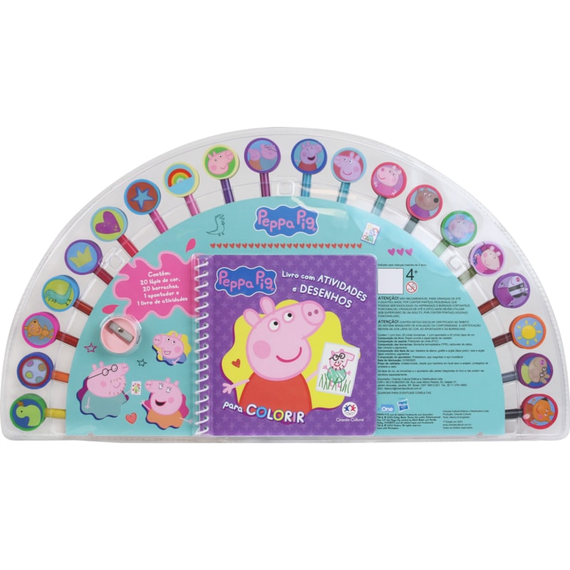 PEPPA PIG - LIVRO COM ATIVIDADES E DESENHOS PARA COLORIR