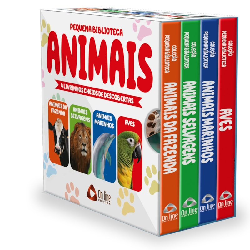PEQUENA BIBLIOTECA ANIMAIS - BOX COM 4 LIVRINHOS