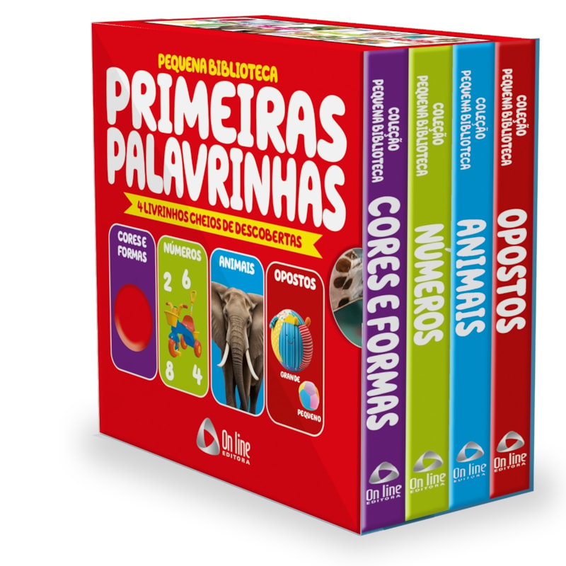 PEQUENA BIBLIOTECA PRIMEIRAS PALAVRINHAS - BOX COM 4 LIVRINHOS