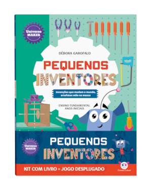 PEQUENOS INVENTORES - KIT COM LIVRO + JOGO DESPLUGADO