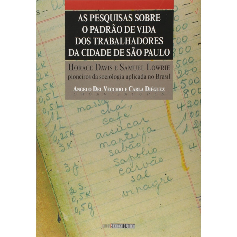 PESQUISAS SOBRE O PADRAO DE VIDA DOS TRABALHADORES DA CIDADE DE SAO PAULO - 1ª