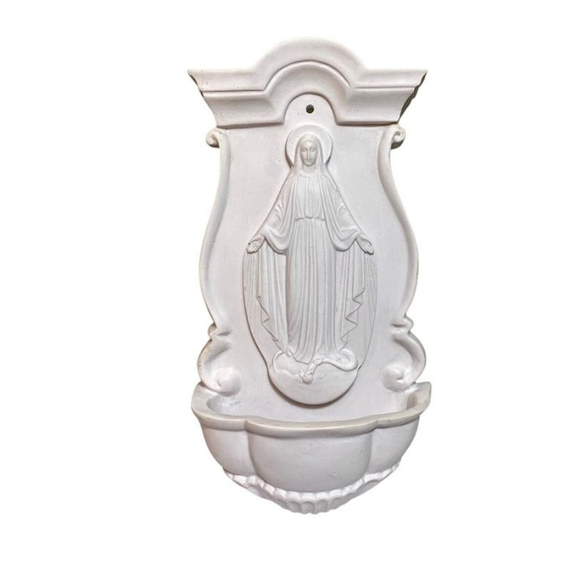 PIA NOSSA SENHORA DAS GRAÇAS 16CM - PÓ DE MÁRMORE