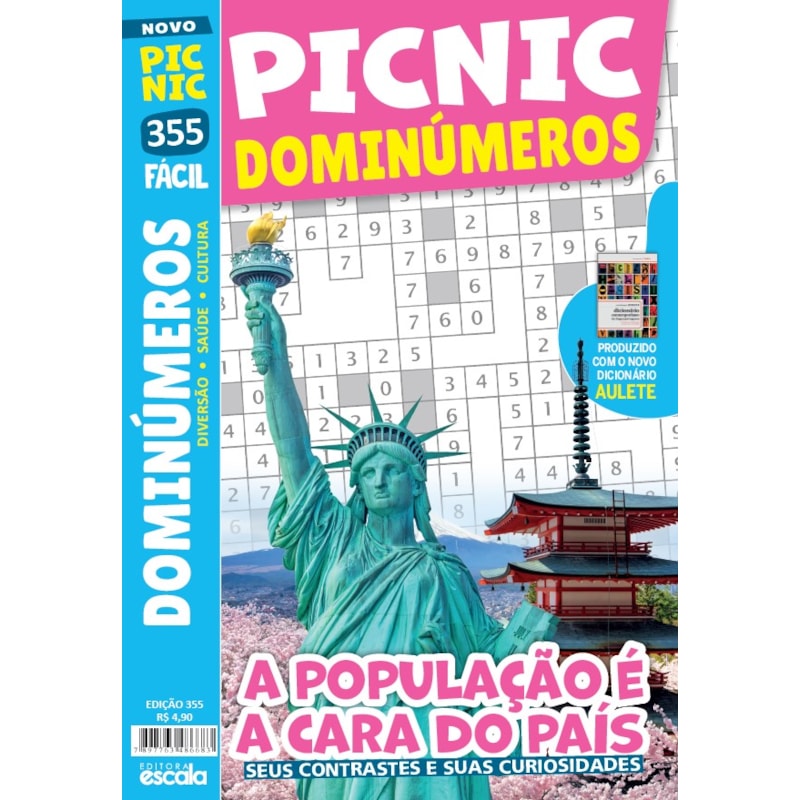 PICNIC DOMINÚMEROS - FÁCIL: 355 - A POPULAÇÃO É A CARA DO PAÍS