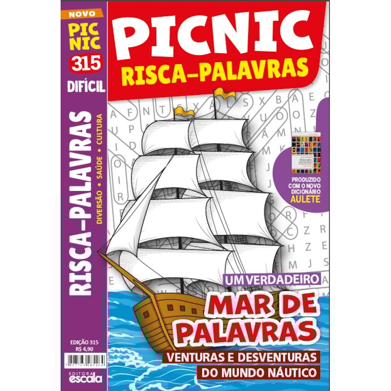 PICNIC RISCA-PALAVRAS - DIFÍCIL: 315- MAR DE PALAVRAS