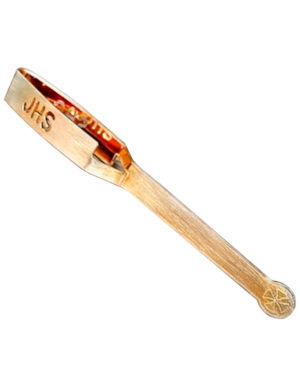 PINÇA EUCARÍSTICA DOURADA OURO ESCOVADO