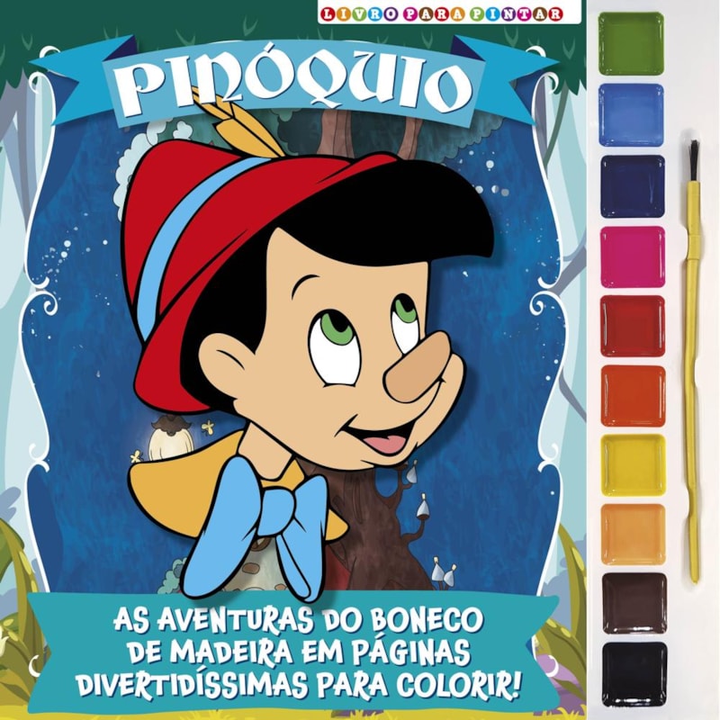 PINÓQUIO LIVRO PARA PINTAR COM AQUARELA