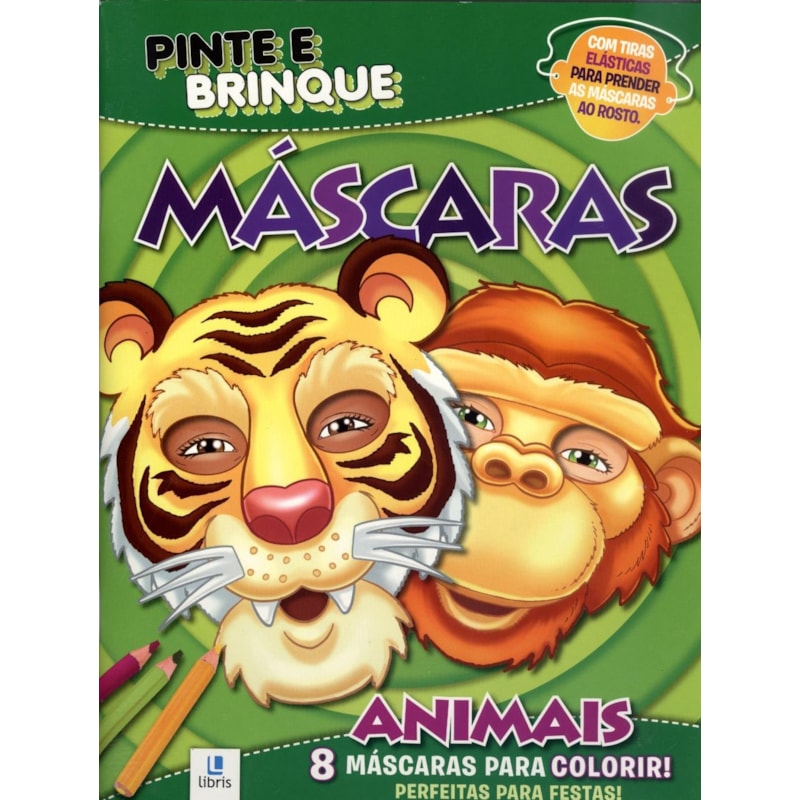 PINTE E BRINQUE MASCARAS - ANIMAIS