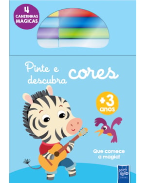 Pinte e descubra cores - Zebra