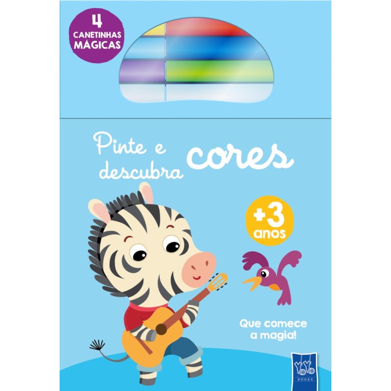Pinte e descubra cores - Zebra