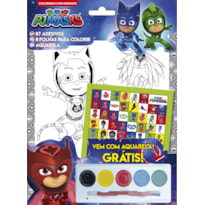PJ MASK - COLORINDO COM ADESIVOS