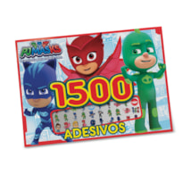 PJ MASK - PRANCHETA PARA COLORIR COM 1500 ADESIVOS