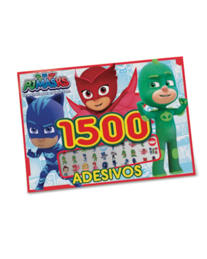 PJ MASK - PRANCHETA PARA COLORIR COM 1500 ADESIVOS
