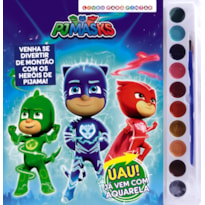 PJ MASKS LIVRO PARA PINTAR COM AQUARELA