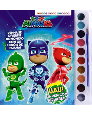 PJ MASKS LIVRO PARA PINTAR COM AQUARELA