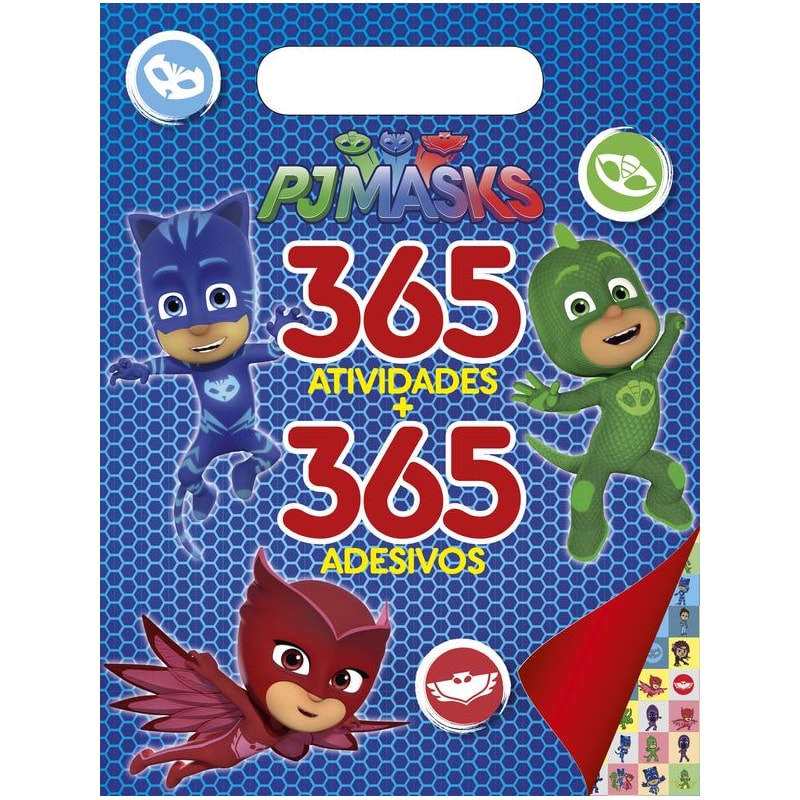 PJ MASKS PRANCHETA 365 ATIVIDADES + 365 ADESIVOS