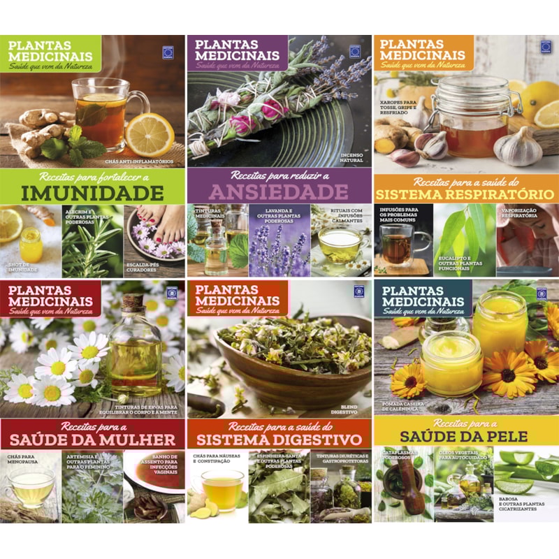 PLANTAS MEDICINAIS (COLEÇÃO - VOLUME 1 A 6)