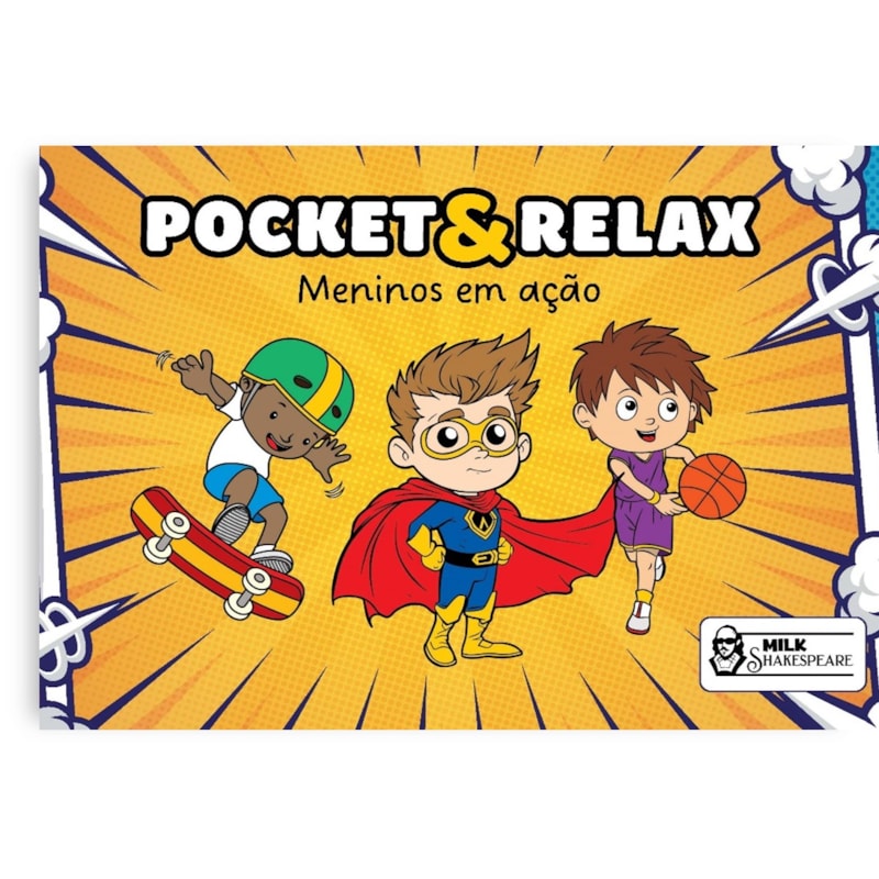POCKET & RELAX - MENINOS EM AÇÃO: LIVRO DE COLORIR