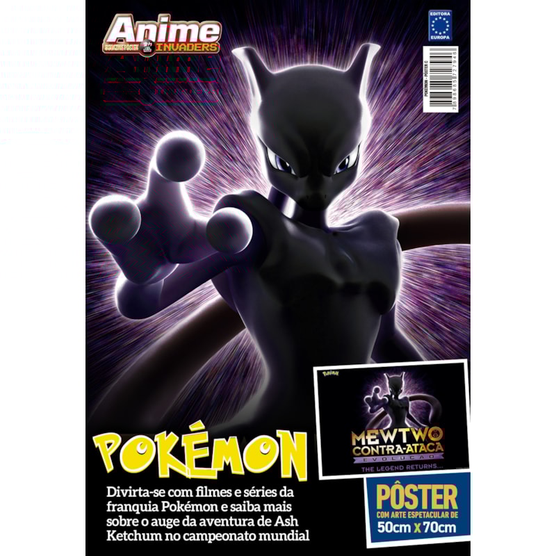 POKÉMON - ARTE C - MEWTWO CONTRA-ATACA - SUPERPÔSTER ANIME INVADERS