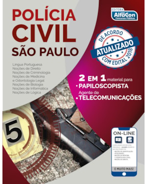 POLÍCIA CIVIL DE SÃO PAULO - PC SP - 2 EM 1 - PAPILOSCOPISTA E AGENTE DE TELECOMUNICAÇÕES