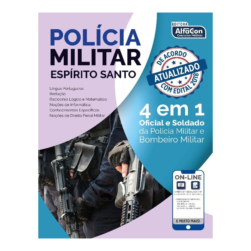 POLÍCIA MILITAR DO ESPIRITO SANTO - 4 EM 1 - OFICIAL, SOLDADO DE POLÍCIA E BOMBEIRO MILITAR