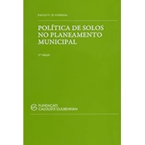 POLITICAS DE SOLOS NO PLANEAMENTO MUNICIPAL