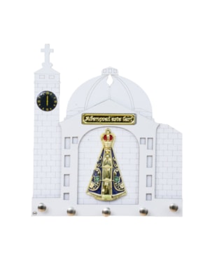 PORTA CHAVES NOSSA SENHORA APARECIDA CATEDRAL BRANCO