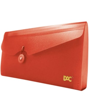 PORTA CHEQUES DAC COM 12 DIVISORIAS VERMELHO REF 648PP-VM