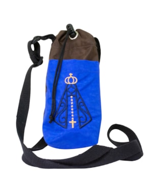 PORTA GARRAFA COM ALÇA NOSSA SENHORA APARECIDA - AZUL