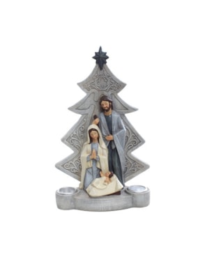PORTA VELA SAGRADA FAMILIA 21CM DE ALTURA CINZA