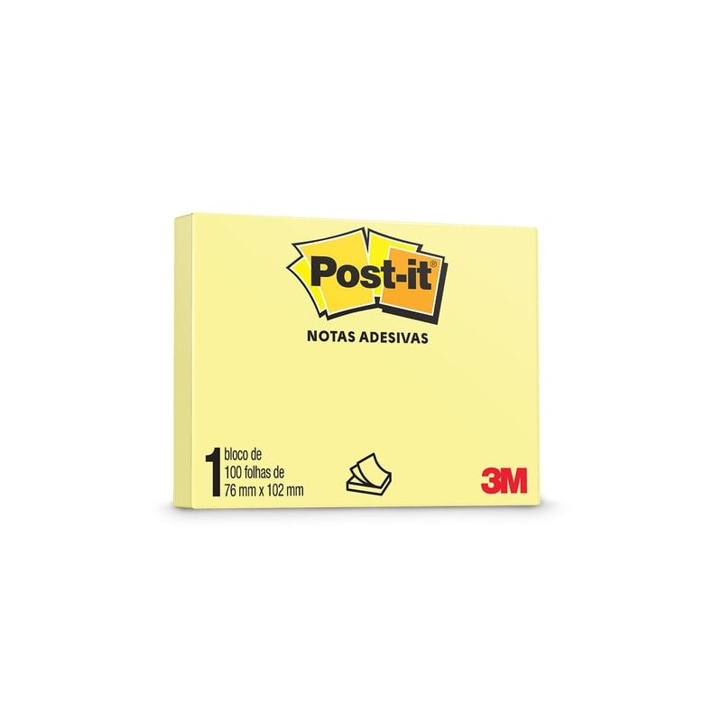 POST - IT 76X102MM C/ 100 FOLHAS AMARELO