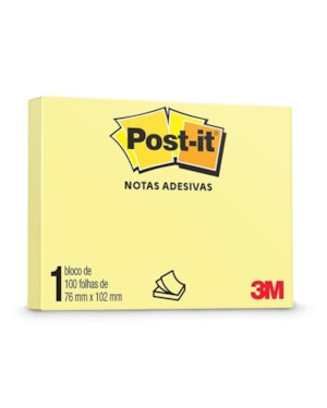 POST - IT 76X102MM C/ 100 FOLHAS AMARELO