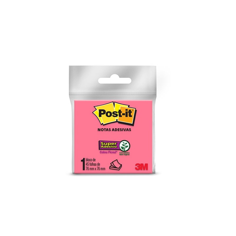 POST - IT C/ 45 FOLHAS DE 76X76MM ROSA