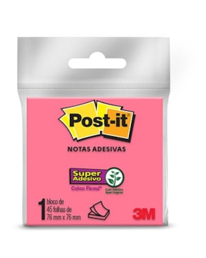 POST - IT C/ 45 FOLHAS DE 76X76MM ROSA