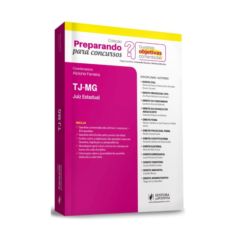 PREPARANDO PARA CONCURSOS - QUESTÕES OBJETIVAS COMENTADAS - TJ-MG