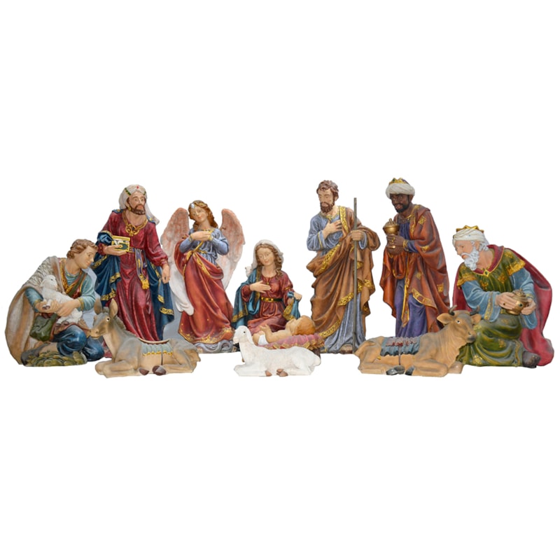 PRESÉPIO 107CM DE ALTURA C/ 11 PEÇAS PINTURA TRADICIONAL