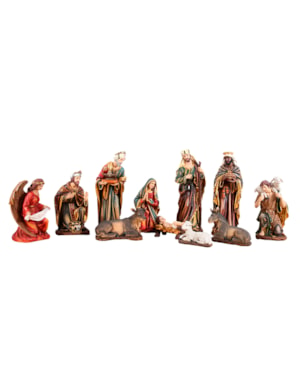 PRESÉPIO 107CM DE ALTURA C/ 11 PEÇAS TRADICIONAL - 9 CAIXAS