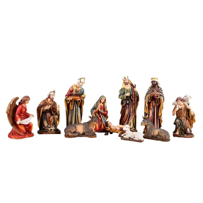 PRESÉPIO 107CM DE ALTURA C/ 11 PEÇAS TRADICIONAL - 9 CAIXAS