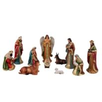 PRESÉPIO 15CM 11 PEÇAS PINTURA TRADICIONAL - SANTINI