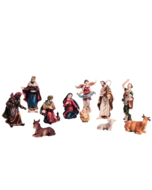 PRESÉPIO 15CM DE ALTURA C/ 11 PEÇAS TRADICIONAL