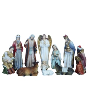 PRESÉPIO 19,5CM DE ALTURA C/ 11 PEÇAS PINTURA TRADICIONAL