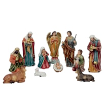 PRESÉPIO 20CM 11 PEÇAS PINTURA TRADICIONAL - SANTINI